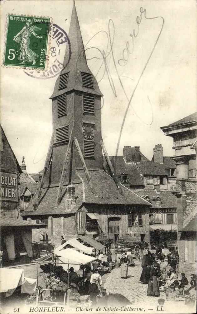 Honfleur — Torre da Igreja de Santa Catarina — LL. — Colat Nier - Frente