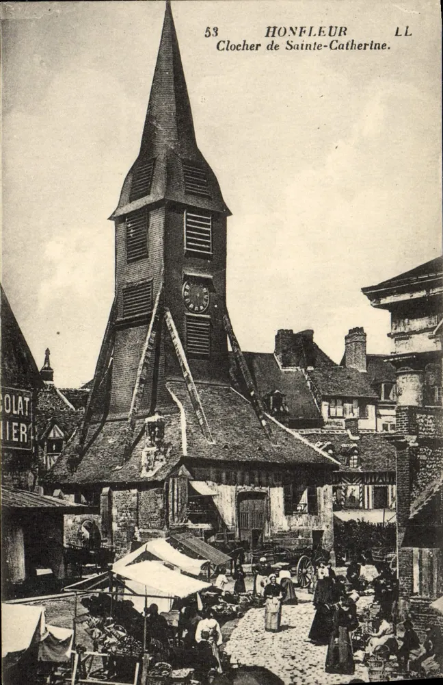 Honfleur — Campanario de Santa Catalina — Editor LL - Anverso