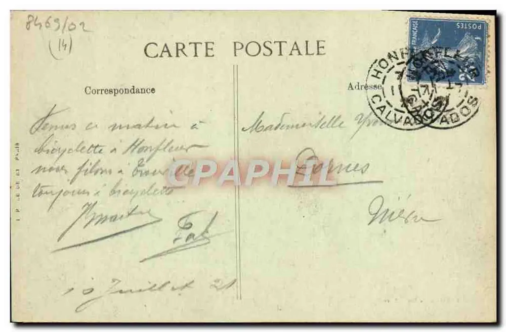Honfleur — Igreja de Santa Catarina — G. Forestier - Le Havre - Verso