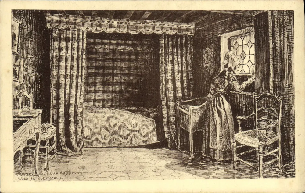 Quarto no museu — Museu do Velho Honfleur — Chez le Bourgeois - Frente