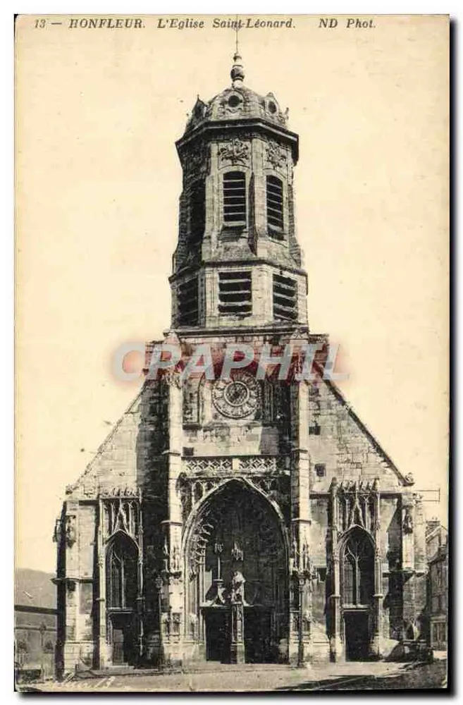 Honfleur — A Igreja de São Leão — ND Phot. - Frente
