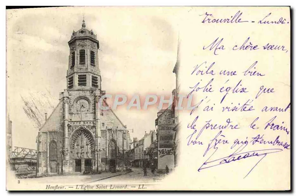 Honfleur — A Igreja de São Leão — LL. - Frente