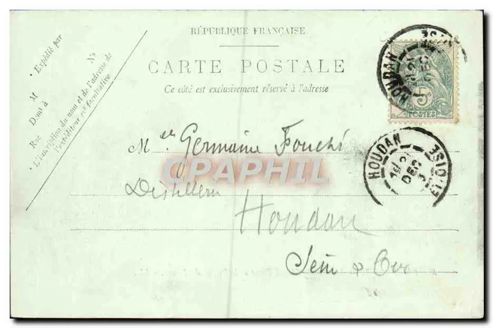 Honfleur — Das Hotel du Cheval Blanc und das Boot des Hôvre — LL - Rückseite