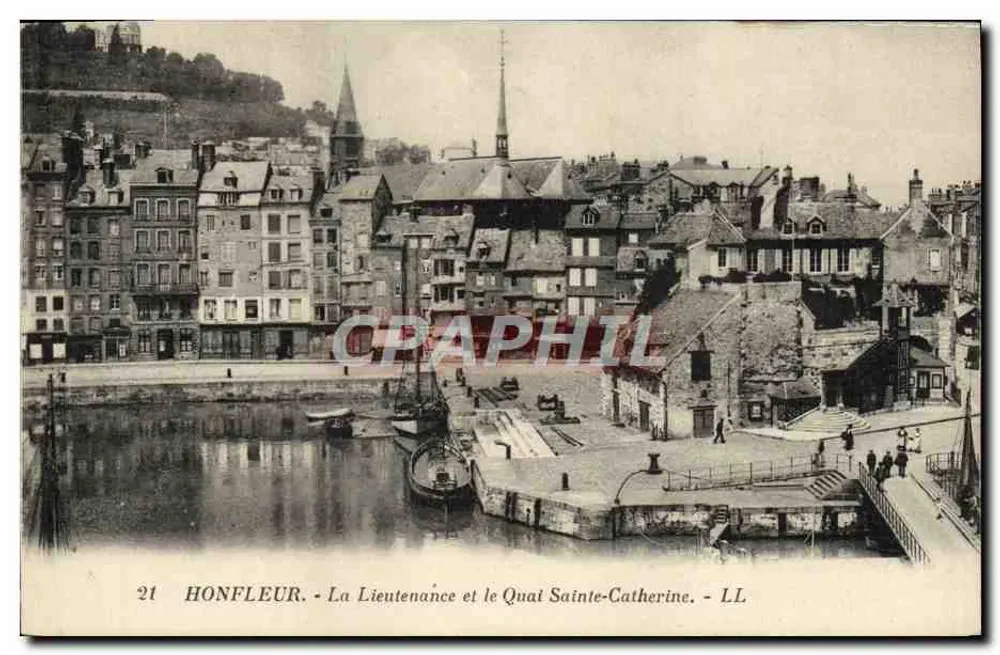 Honfleur - Die Lieutenant und der Quai Sainte-Catherine - LL - Vorderseite