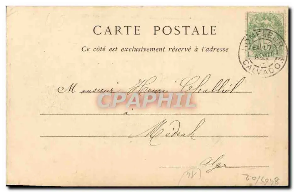 Honfleur — A Lieutenancé — ND Pbot. - Verso