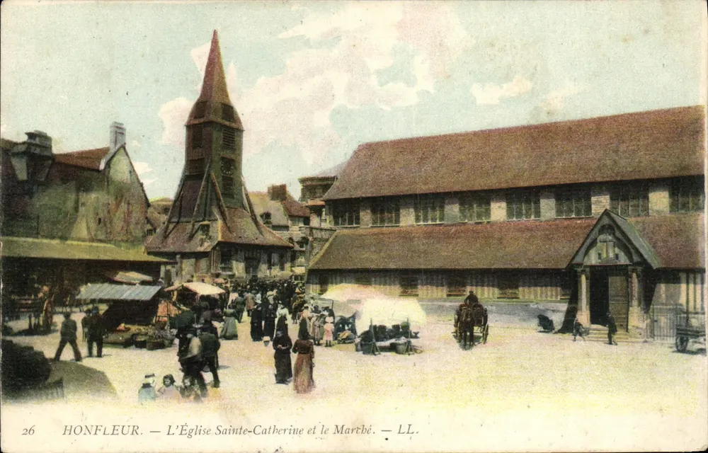 honfleur — 성카테리나 교회와 시장 — LL. n°26 - 앞면