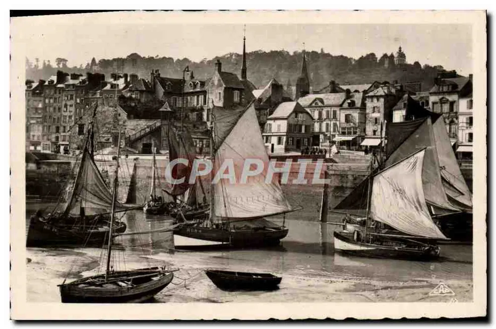 Hafen von Honfleur — Ansicht von Segelbooten — H. Leduc, (51) - Vorderseite