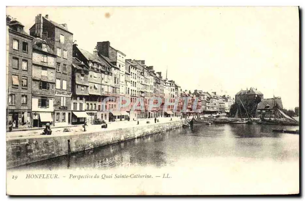 Honfleur — Ansicht des Quais Sainte-Catherine — LL. - Vorderseite