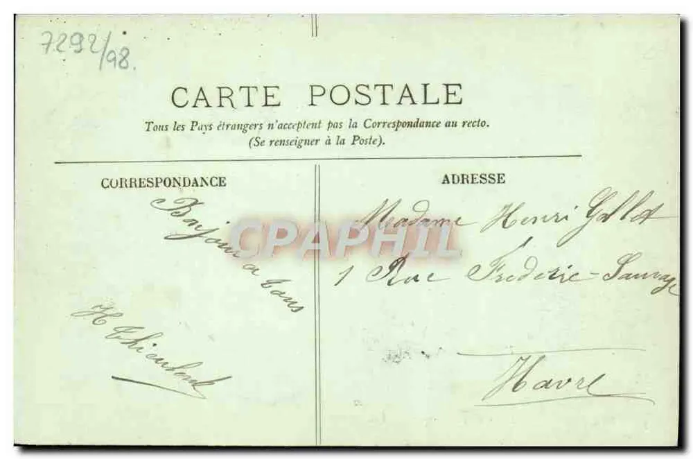 Honfleur — Plac obeliskowy — LL - Rewers
