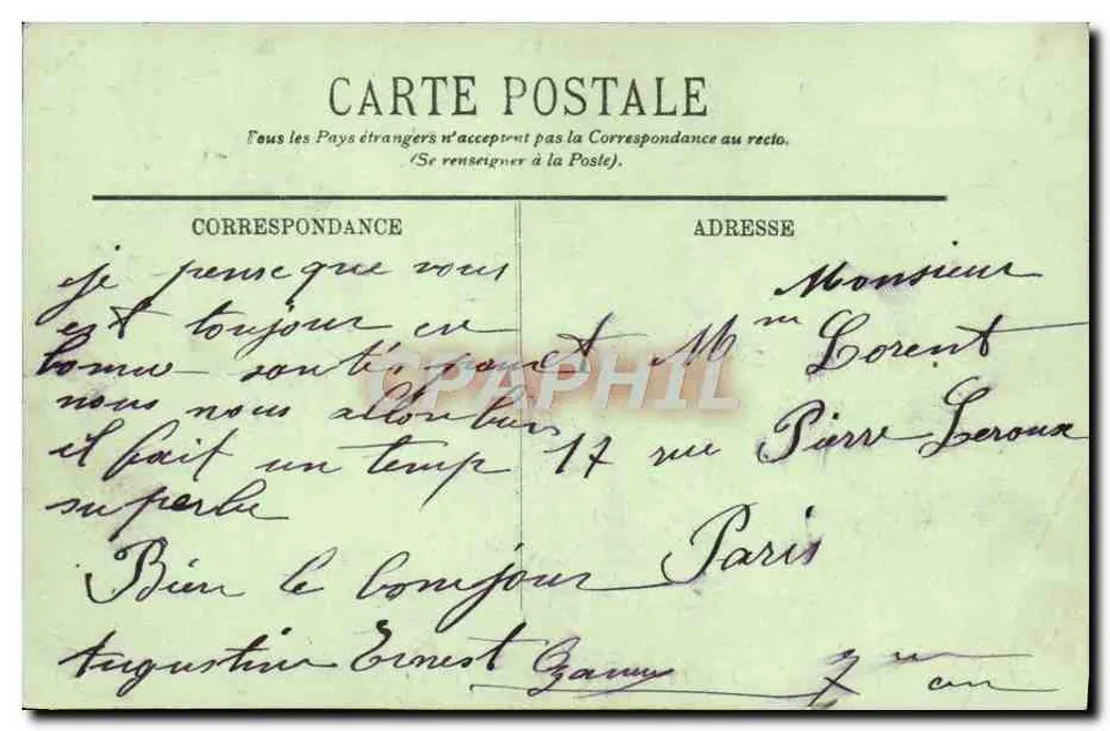 Honfleur — O Boulevard Carnot — LL. n°38 - Verso