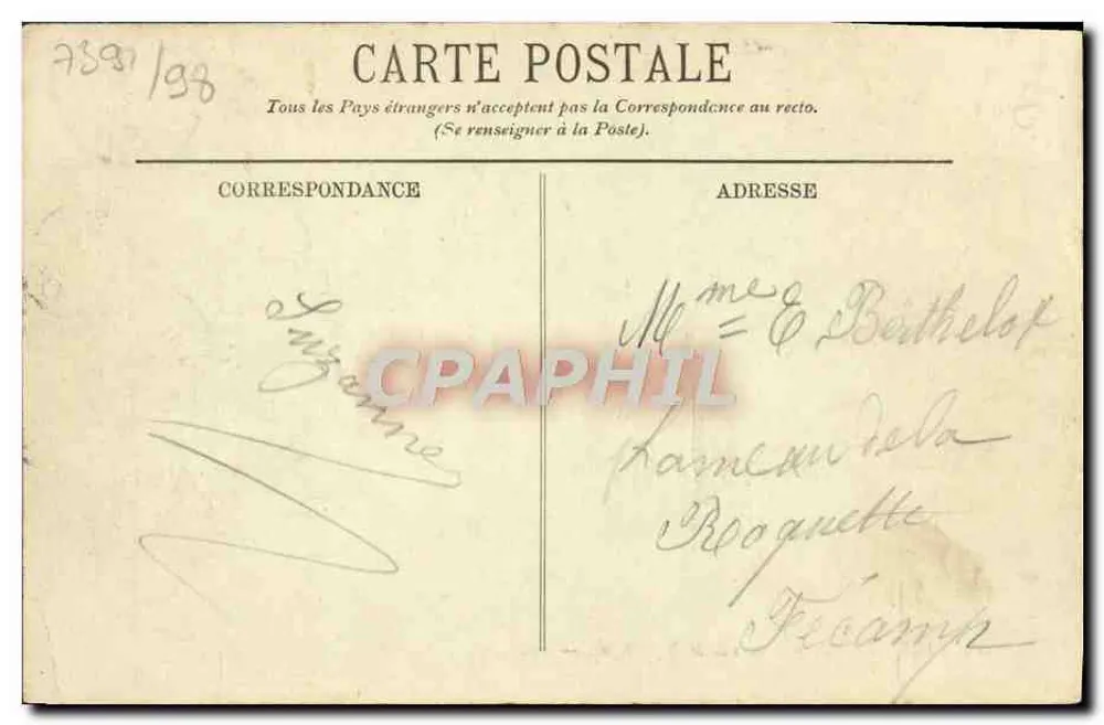 HONFLEUR — Cours de la République — LL. — n° 69 - Verso