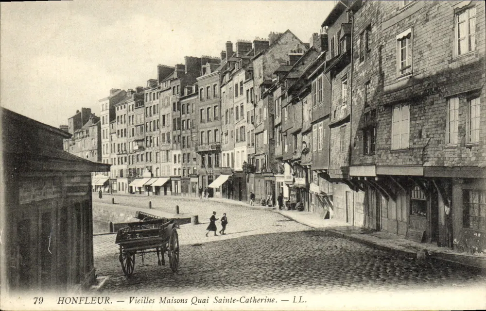 Honfleur — Alte Häuser Quai Sainte-Catherine — LL. n°79 - Vorderseite