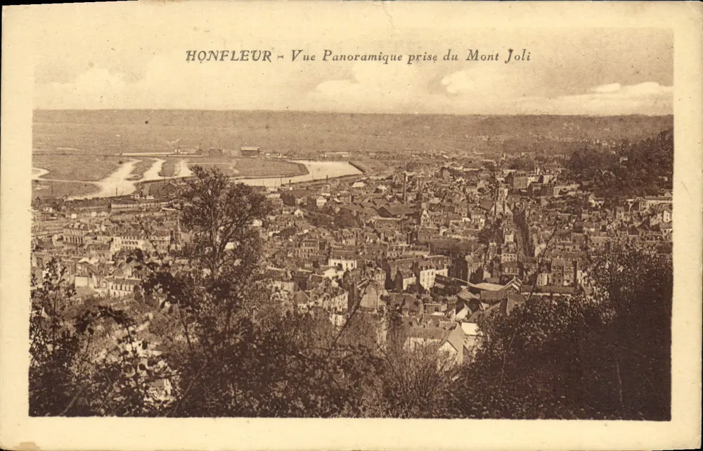 Honfleur — Panoramablick vom Mont Joli — Phototype Combier & Agut, Macon - Vorderseite
