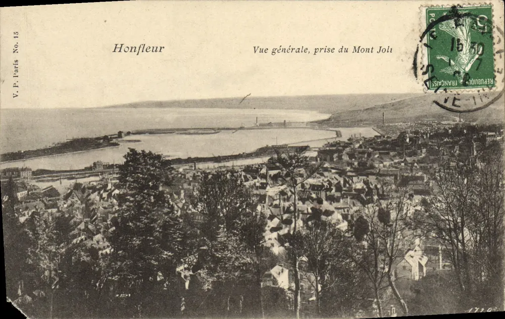 Honfleur — Vue générale, prise du Mont Joli — V.P. Paris No.15 - Recto