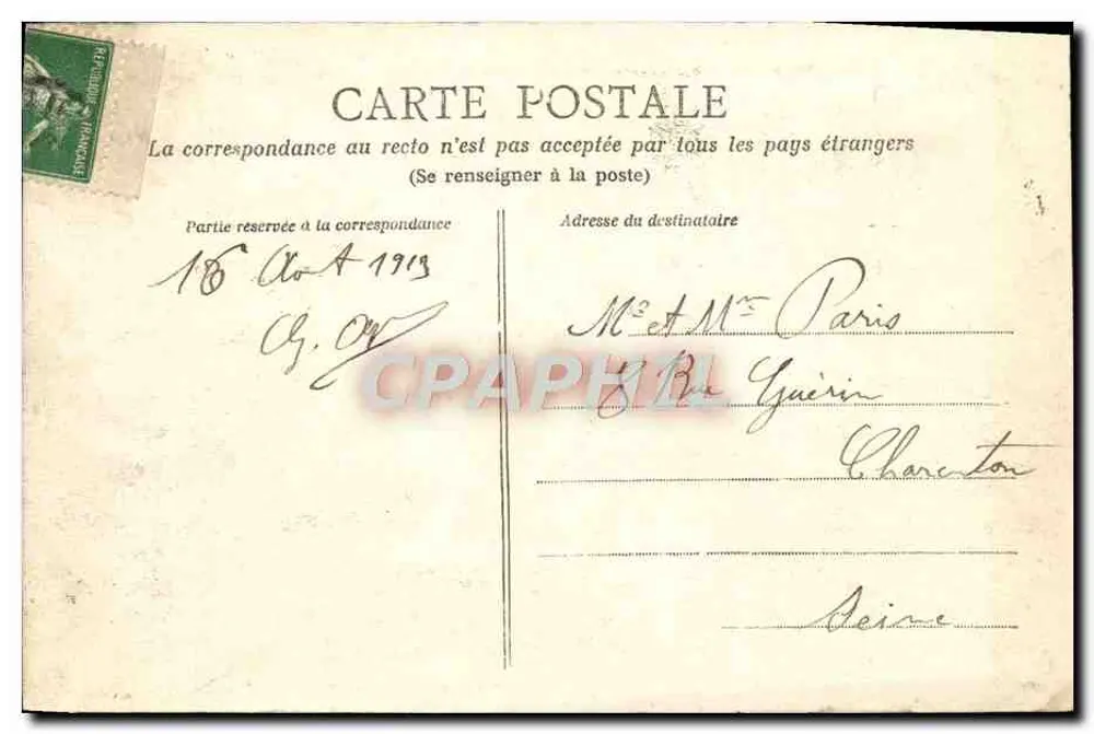 Honfleur — Ansicht der Küste Saint-Léonard von Cheval-Blanc — Sammlung AD - Rückseite