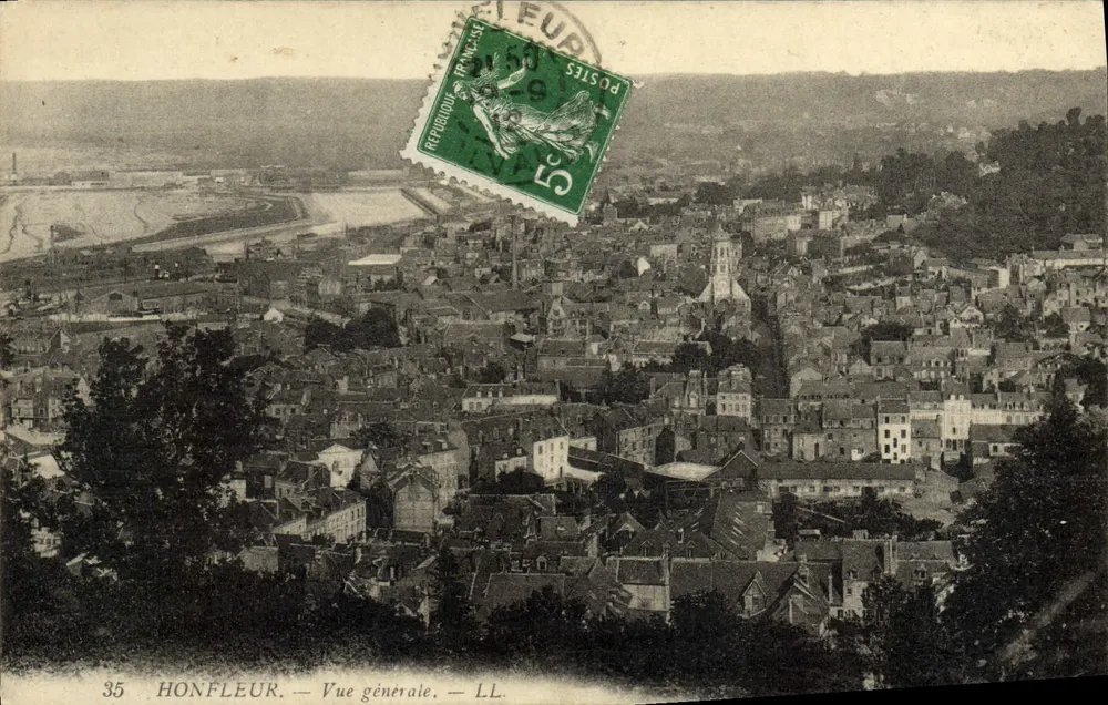Honfleur — Vue générale — LL. — Éditeur LL, n° 35 - Frente