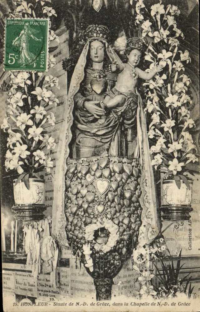 Honfleur — Statue der N.-D. de Grâce in der Kapelle der N.-D. de Grâce — Sammlung A.P. - Vorderseite