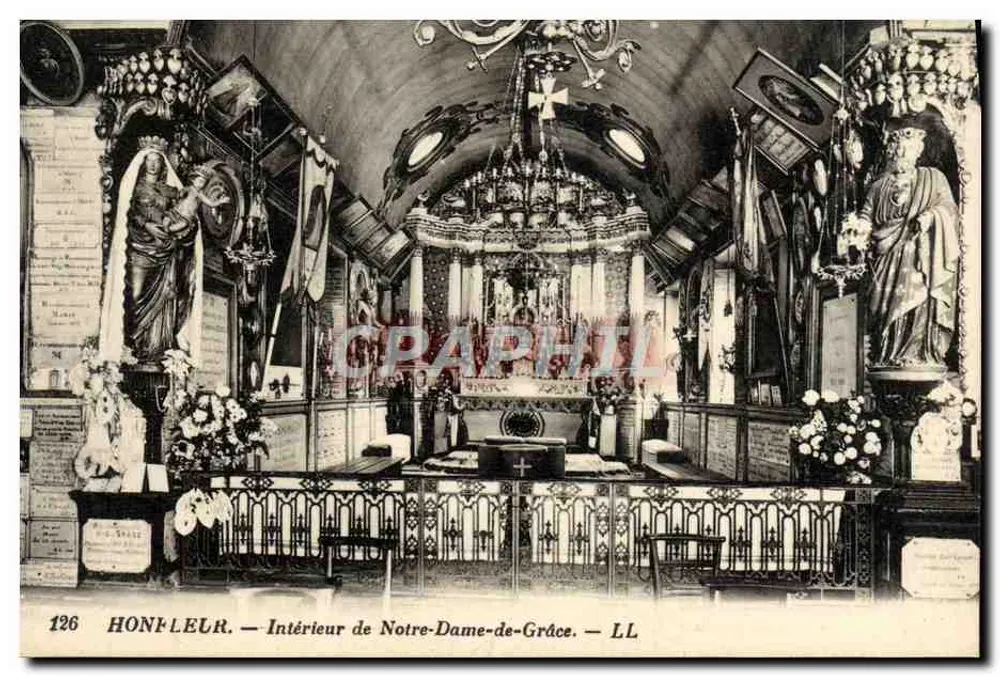 Honfleur — Interior de Notre-Dame-de-Grâce — LL - Frente