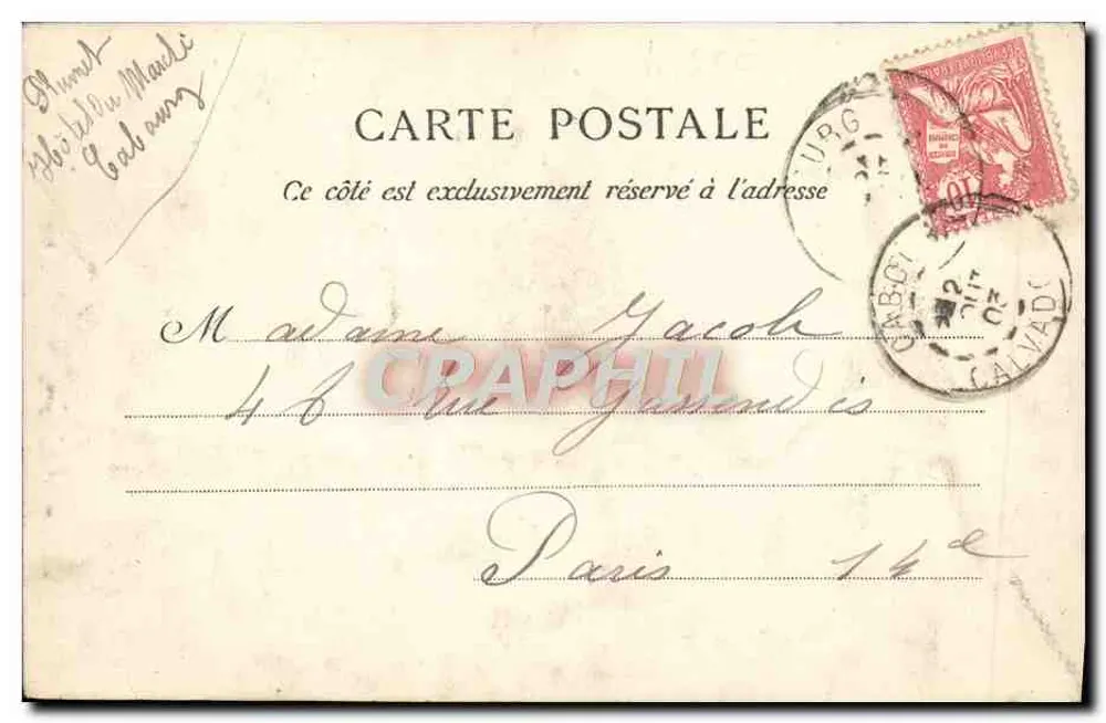 Houlgate-Villers (Calvados) — Les Vaches noires — Bastonner, Édil, Cen (deposited) - Rückseite
