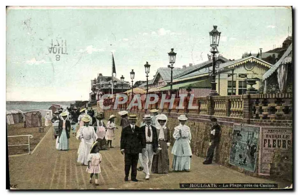 Houlgate - Die Strandpromenade, nahe dem Casino — Verlag L. V. & Cie, Nr. 8 - Vorderseite