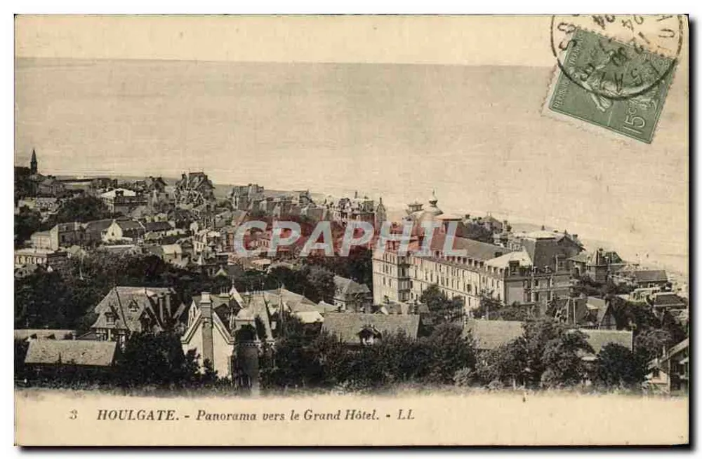 Houlgate - Panorama in Richtung Grand Hotel - LL - Vorderseite