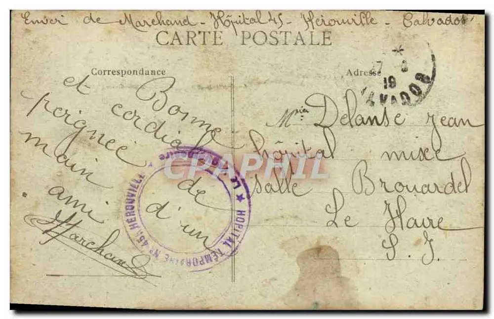 Hérouville - La Chapelle — uitgever Royer, Caen - Achterkant