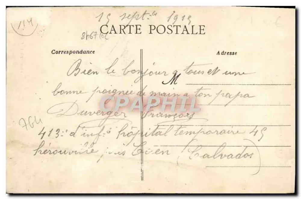 Hérouville — Ogólny widok (1890) — Royer, fot., Caen - Rewers
