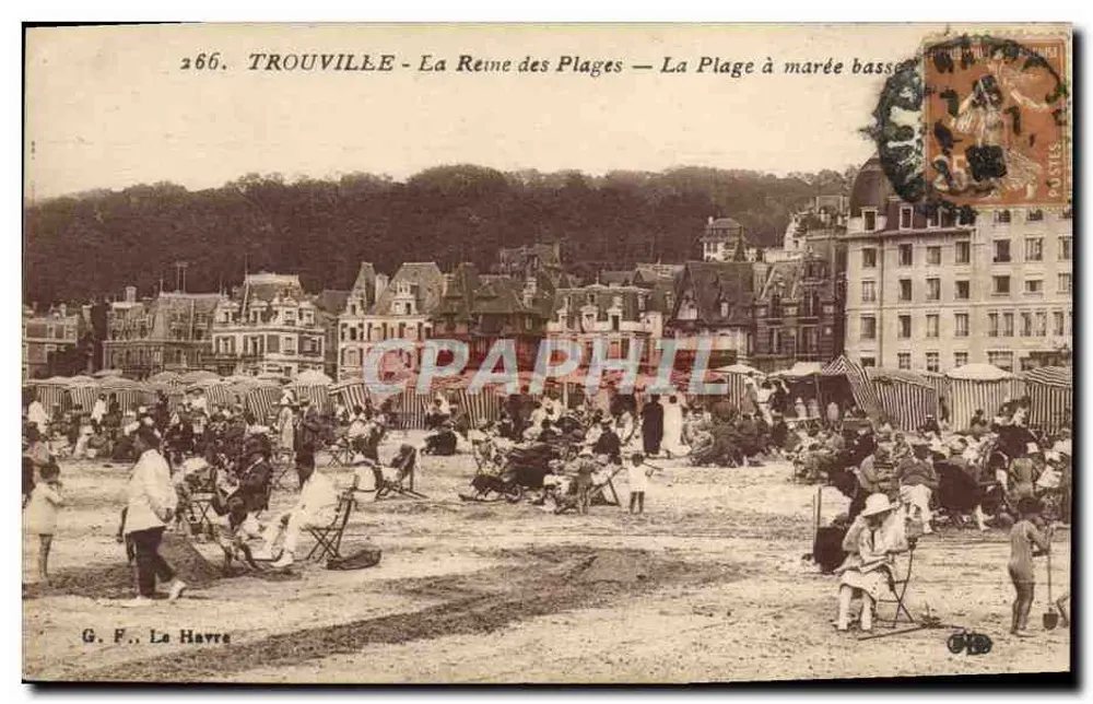 TROUVILLE - Die Königin der Strände — Die Strände bei Ebbe — G. F., Le Havre - Vorderseite