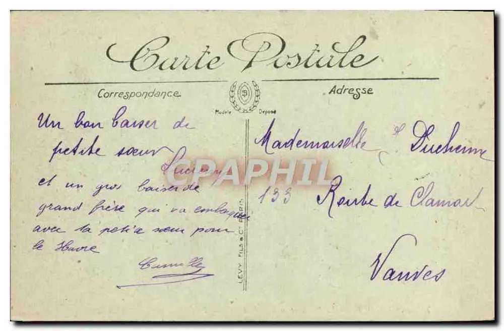 Trouville — Die Strandpromenade und die Rue de Paris — LL. — n°27 - Rückseite