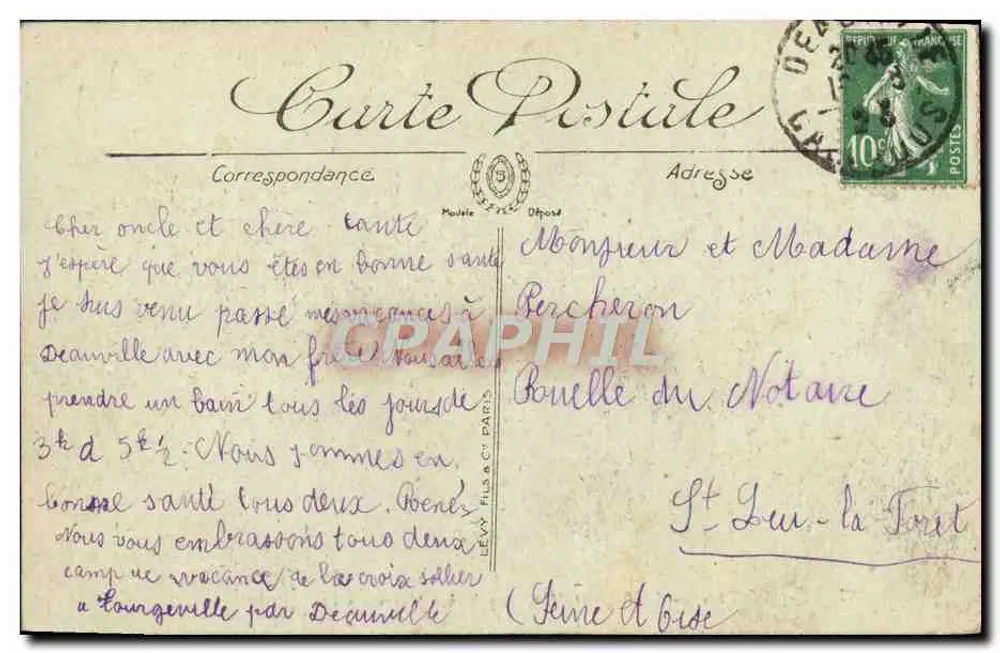 Trouville — Die Strände und das Hotel des Noires Felsen — LL. n°37 - Rückseite