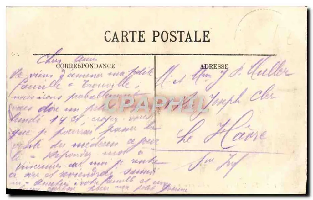 Trouville — Die Strandansicht vom Hôtel de Paris — LL. — Nr. 133 - Rückseite