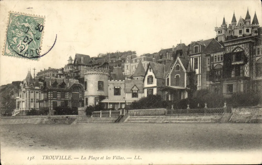 Trouville — Die Strandpromenade und die Villen — LL. n°138 - Vorderseite