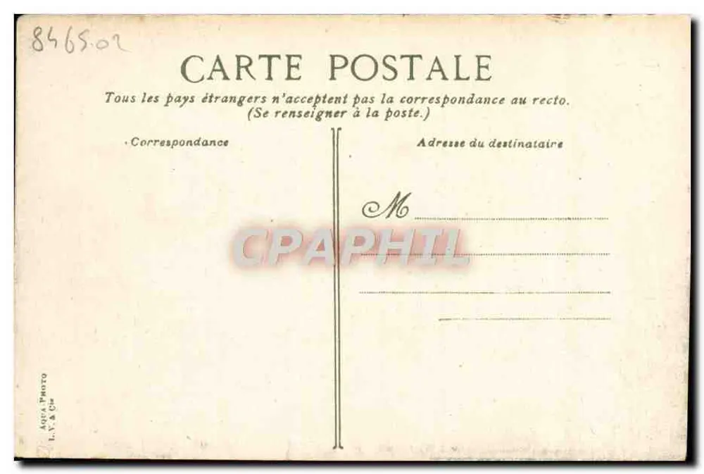 Trouville - Die Bretter und das Casino — Verlag AQUA PHOTO L.Y. & Cie, Nr. 5 - Rückseite