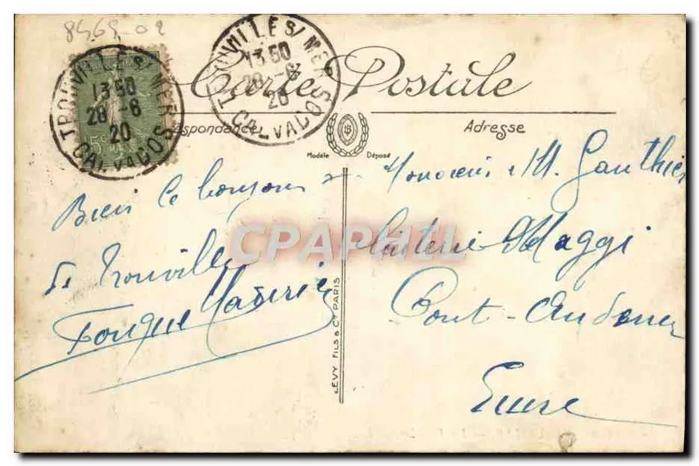 Trouville — Les Planches — LL. — n° 158 - Verso
