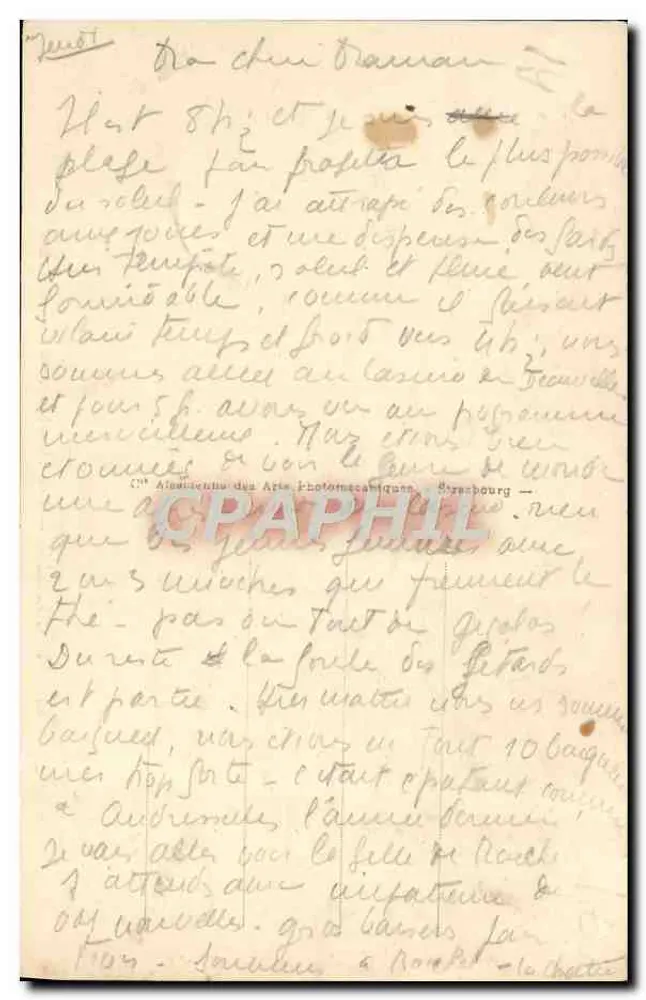 Trouville — As Planches em direção à Cancanière — Albin Michel - Verso