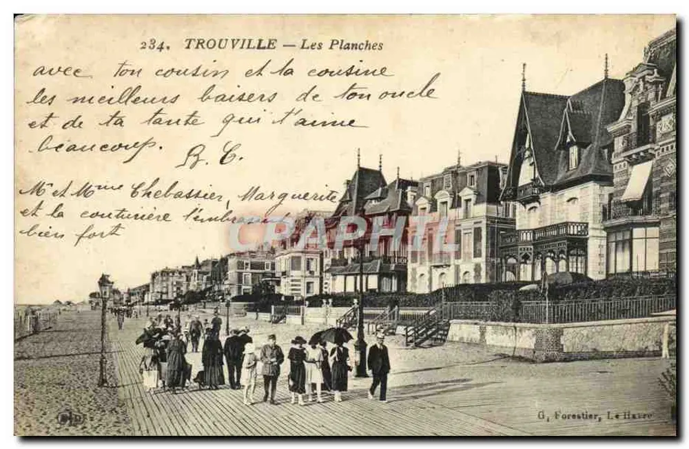 TROUVILLE — Les Planches — G. Forestier, Le Havre - Frente