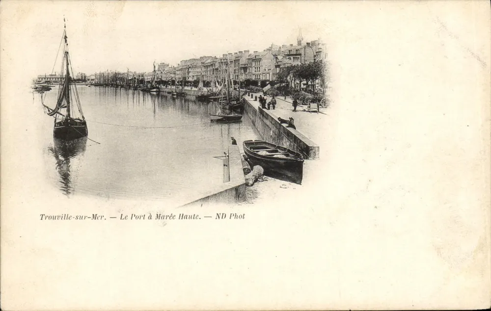 Trouville-sur-Mer — Der Hafen bei Ebbe — ND Phot - Vorderseite