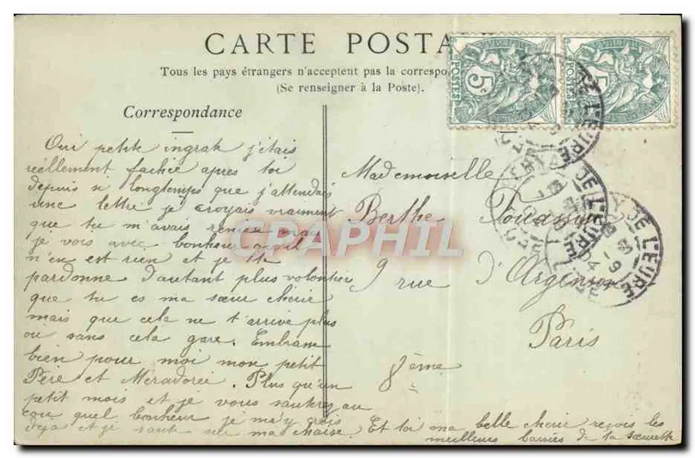 TROUVILLE-SUR-MER — Ansicht des Hafens bei Ebbe — Collections ND Phot - Rückseite