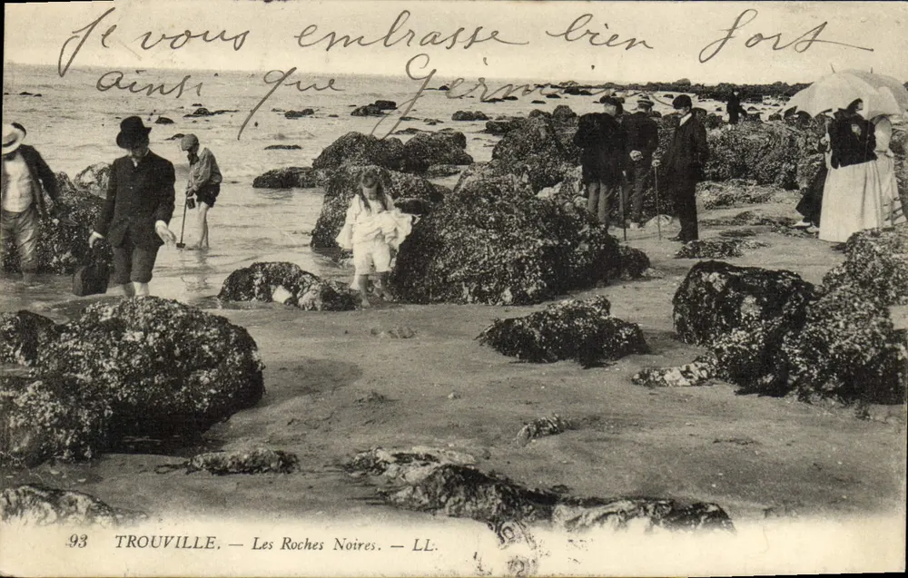 Trouville — Die schwarzen Felsen — LL. - Vorderseite