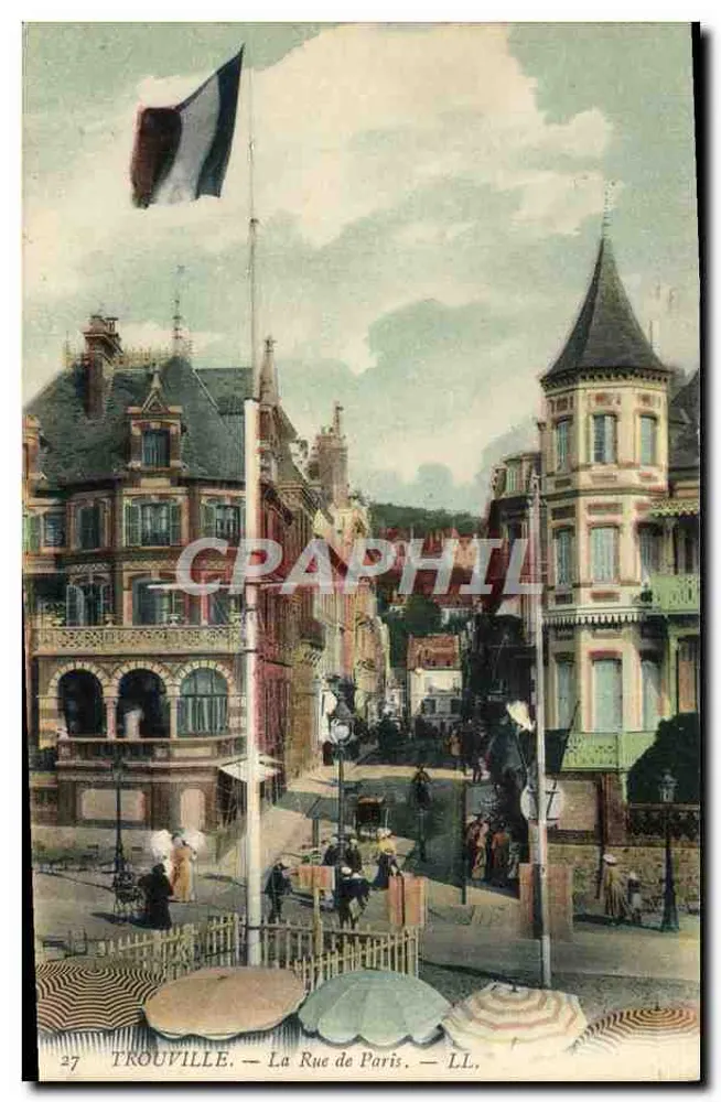 Trouville — La Rue de Paris — LL, n°27 - Anverso