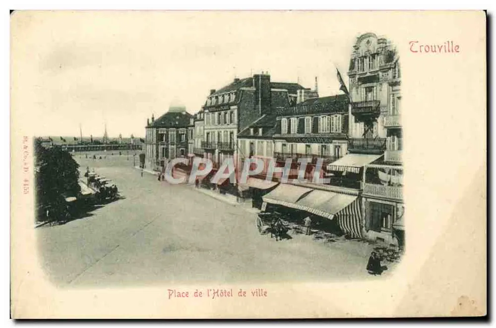 Place de l'Hôtel de ville — Trouville — Verlag B.S.C. n° 4433 - Vorderseite