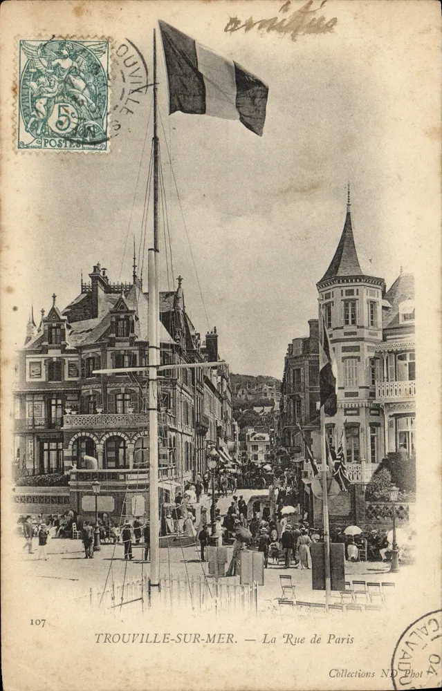 Trouville-sur-Mer — Die Rue de Paris — Sammlung ND Phot - Vorderseite