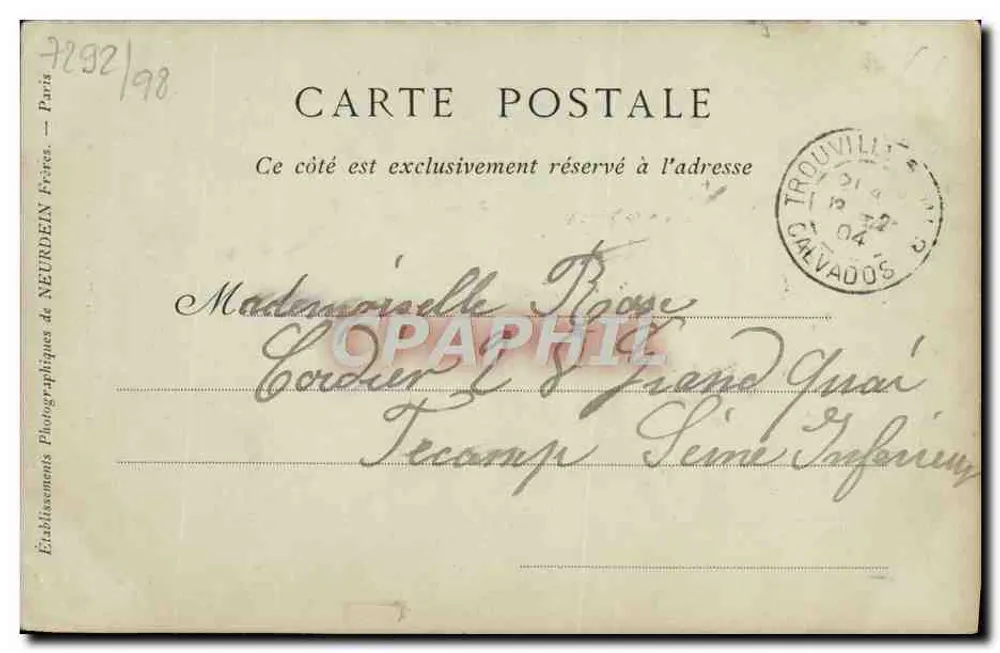 Trouville-sur-Mer — Die Rue de Paris — Sammlung ND Phot - Rückseite