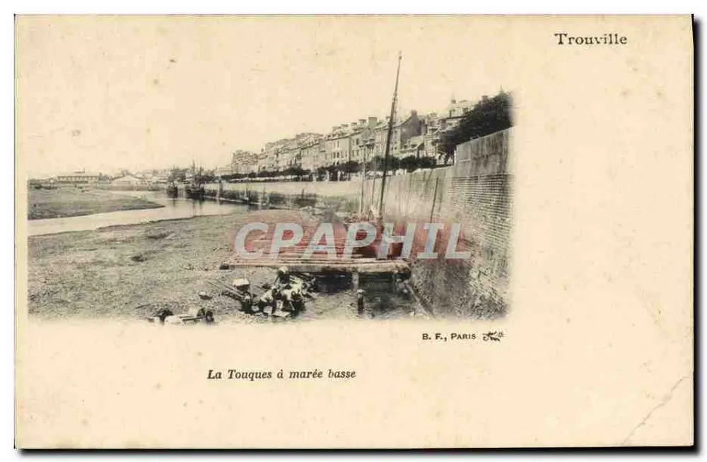 Tronville — Die Touques bei Ebbe — B. F., Paris - Vorderseite