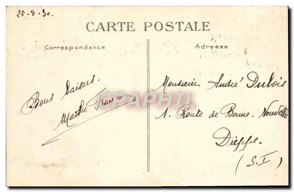 Trouville — Villas des Flots und die Mole — Unbekannter Verlag, Nr. 213 - Rückseite