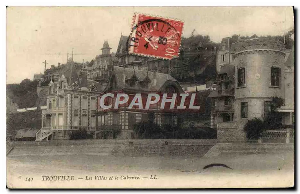 Trouville — Die Villas und der Calvary — LL. n°140 - Vorderseite