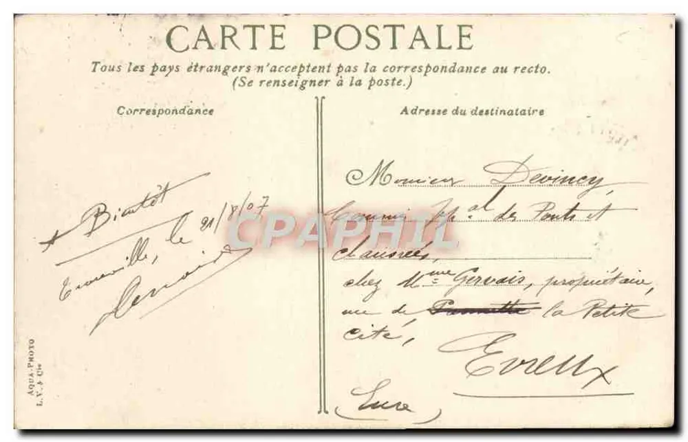 Trouville — Allgemeine Ansicht vom Pont de la Touques — LV & Cie, n°13 - Rückseite