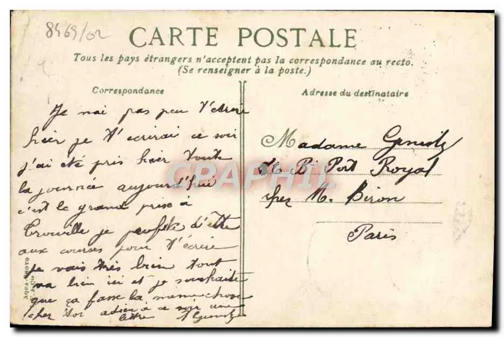 Trouville — Allgemeiner Blick, vom Pont de la Touques aus — Verleger J3 - Rückseite