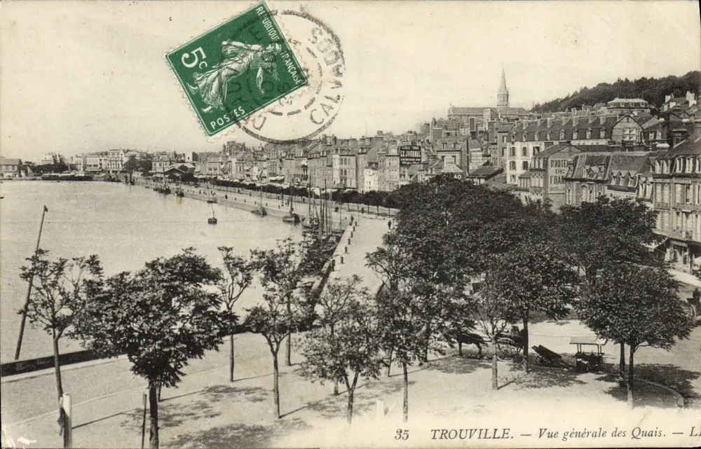 Trouville — Allgemeiner Blick auf die Kais — Verlag L. L., Nr. 35 - Vorderseite