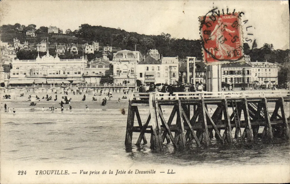 Trouville — Ansicht vom Deauville-Pier — LL. n°224 - Vorderseite